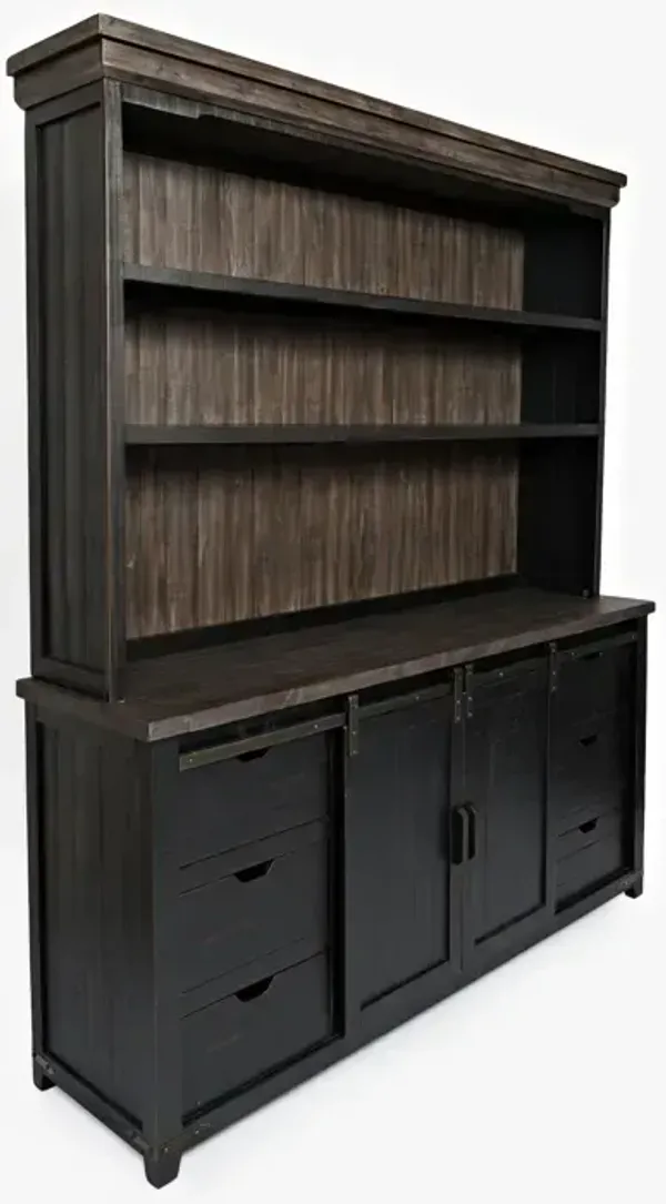Madison County Server + Hutch - Vintage Black