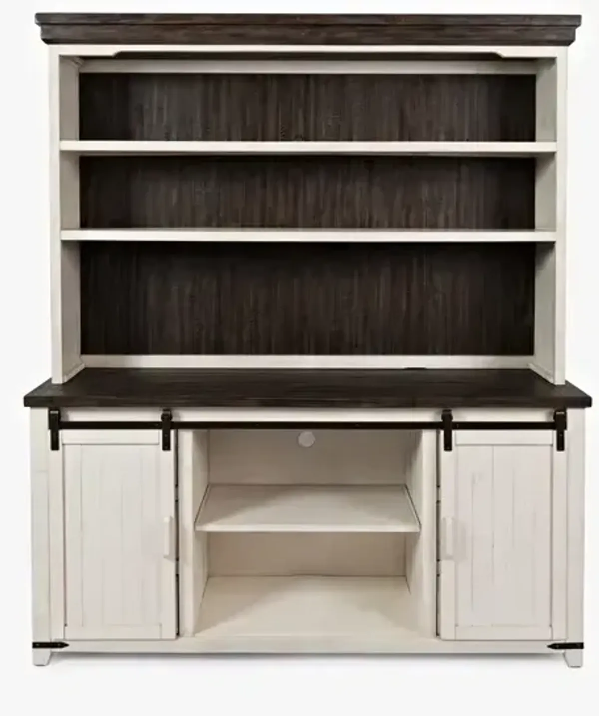 Madison County Server + Hutch - Vintage White