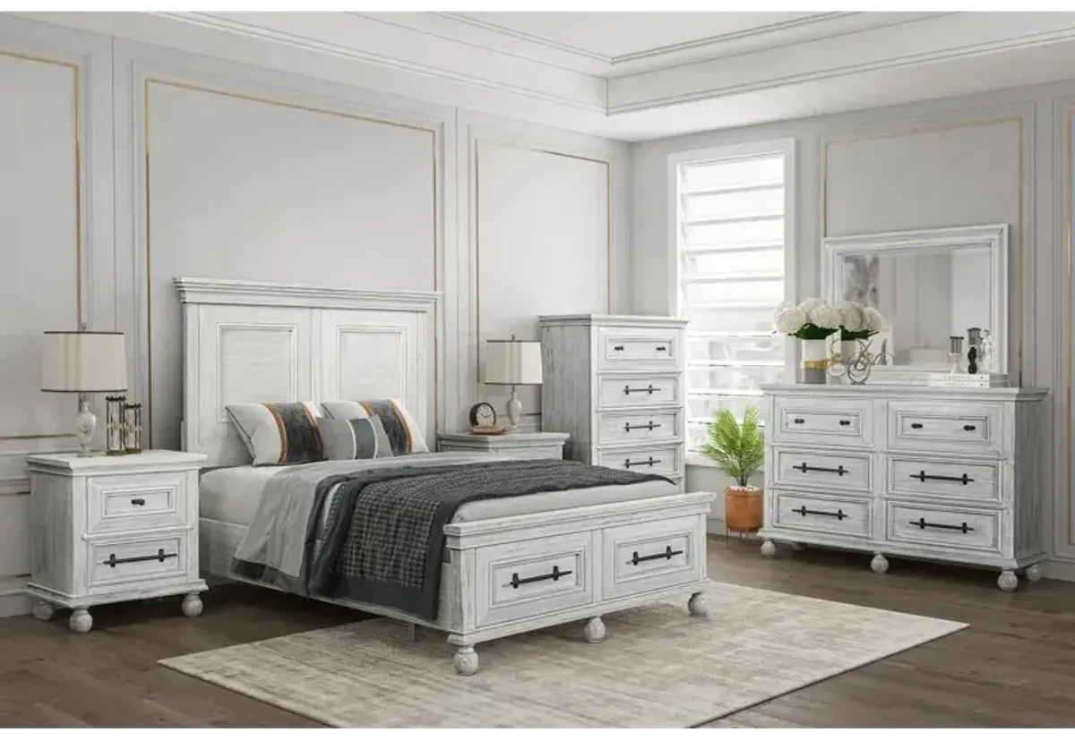 Summerhouse Queen Storage Bed - Dover White