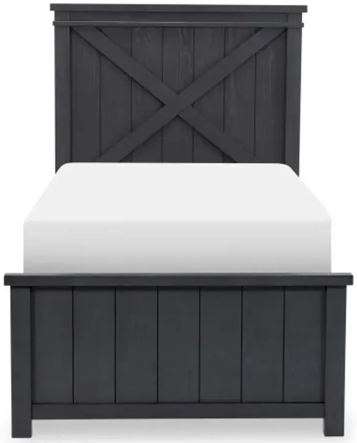 Flatiron Twin Panel Bed - Black