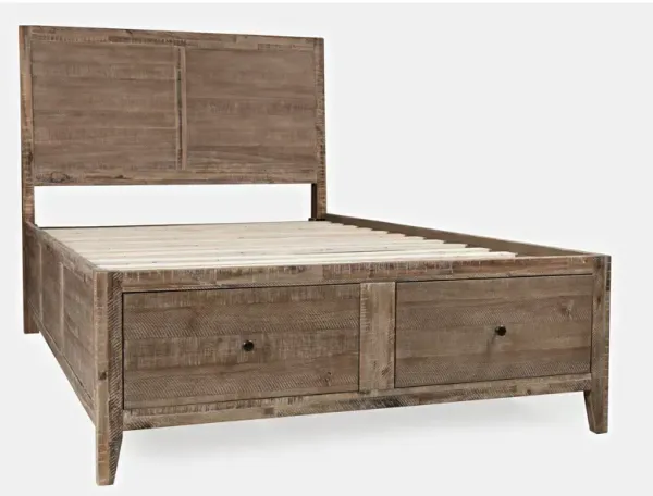 Maxton Full Storage Panel Bed - Wash Brown