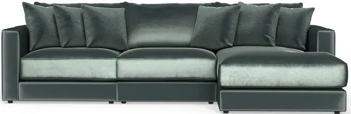 Remington 3 Piece Sectional Sofa Chaise - Pine