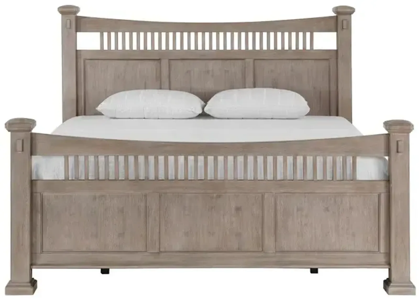 Mission Oak Queen Panel Bed - Taupe