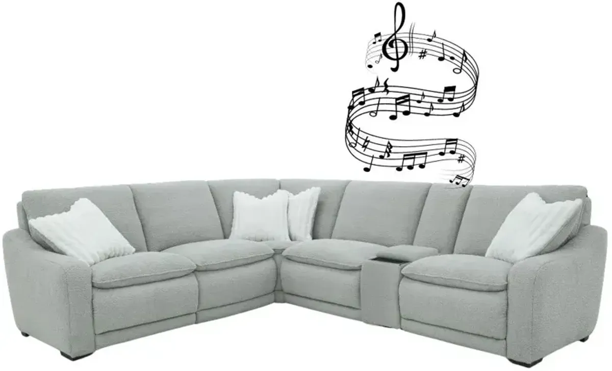 6 PC Reclining Sectional - Skylander Dove