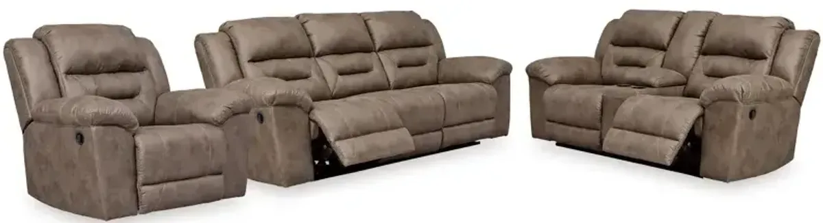 Stoneland Reclining Sofa, Loveseat and Recliner