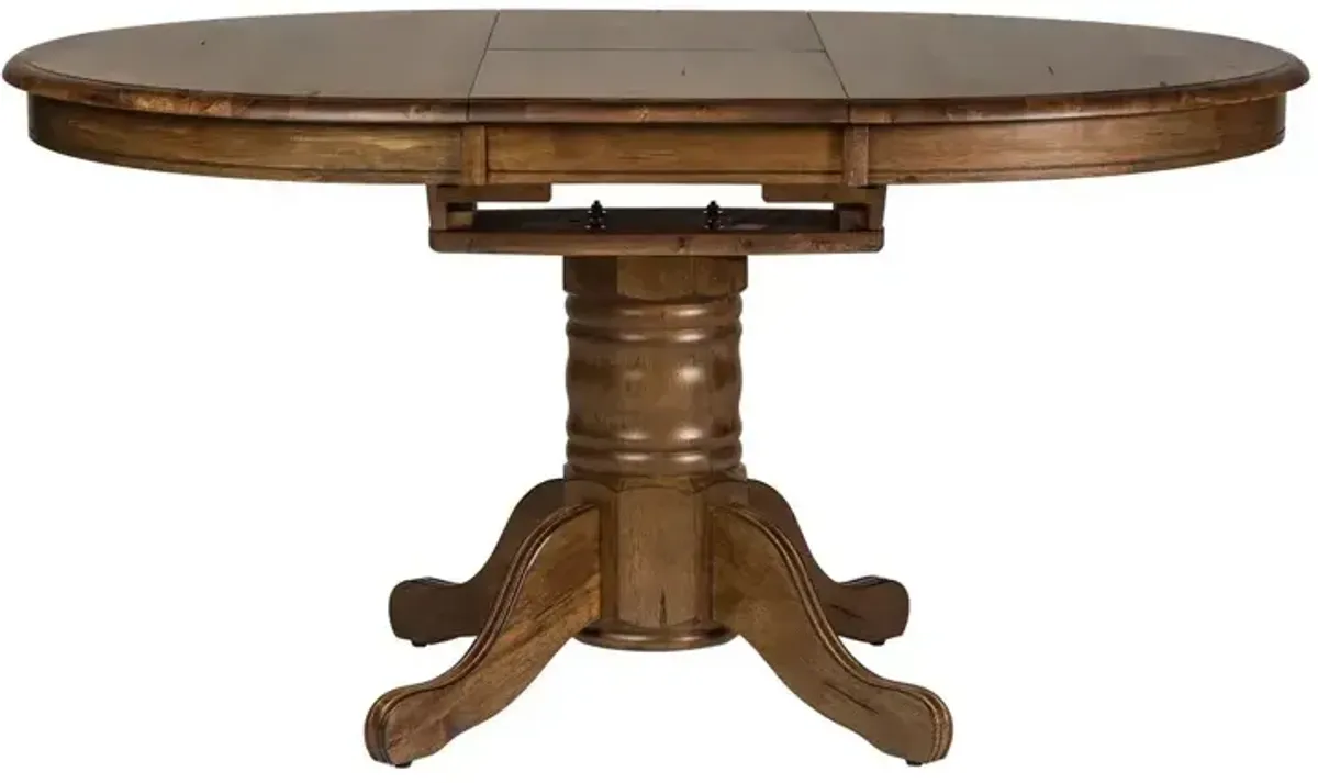 Carolina Crossing 5 Piece Pedestal Table Set