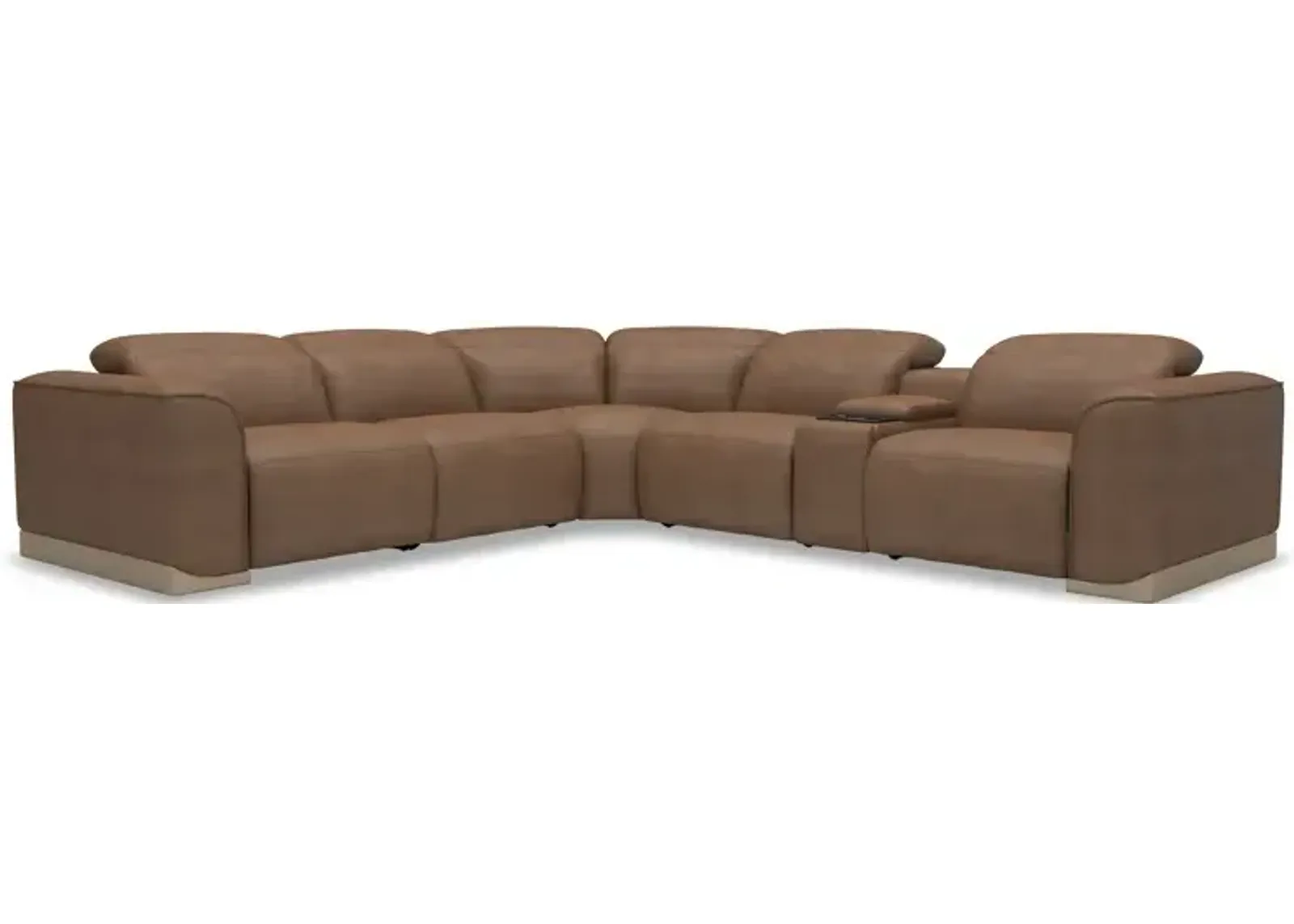 6 PC Power Reclining Sectional - Aline Butternut