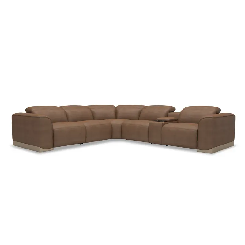 6 PC Power Reclining Sectional - Aline Butternut