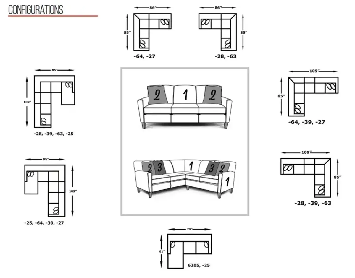 Collegedale 2 Piece Sectional