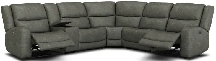 6 PC Power Reclining Sectional - Enclave Stucco