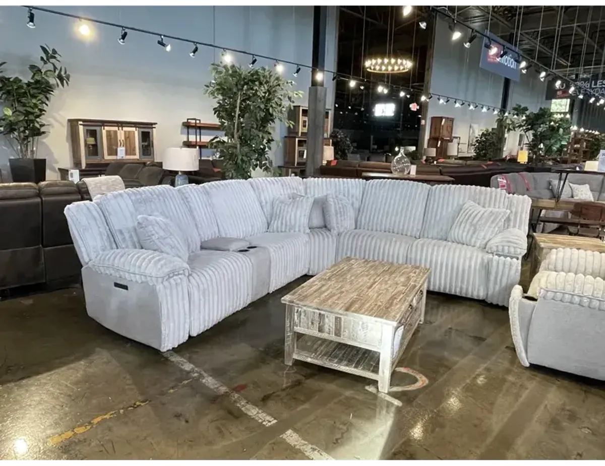 6 PC Power Reclining Sectional - Presley Fog