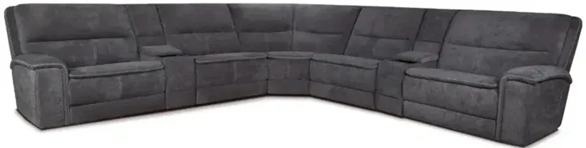 Trento 7 PC Power Reclining Sectional - Charcoal