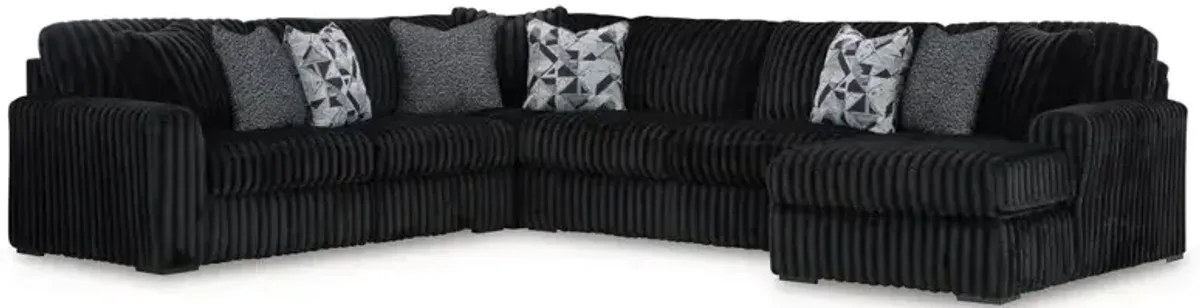Midnight-Madness 4-Piece Sectional with Chaise