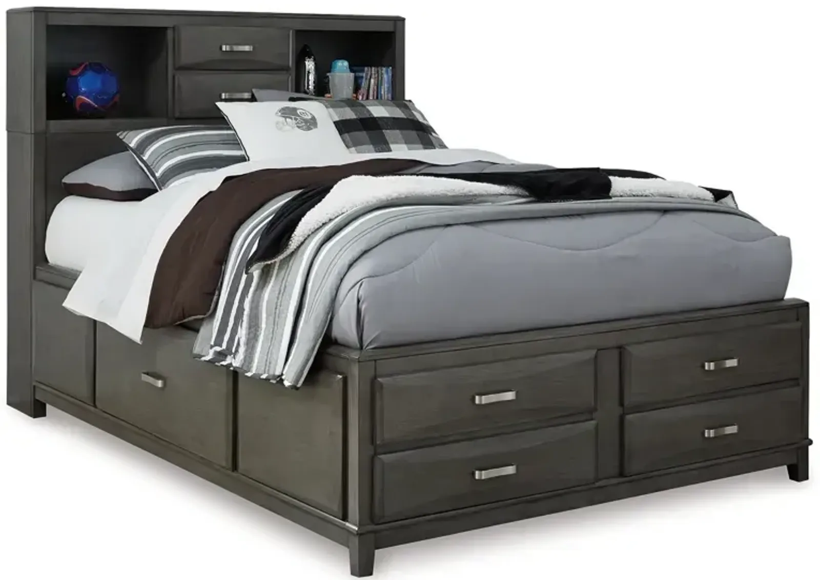 Caitbrook Full Storage Bed with 7 Drawers