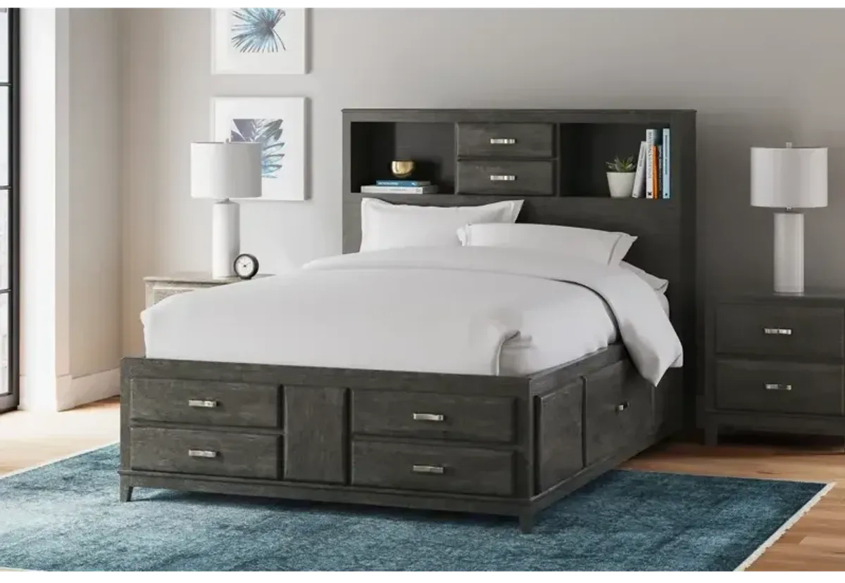 Caitbrook Queen Storage Bed, Dresser, Mirror, Chest and Nightstand