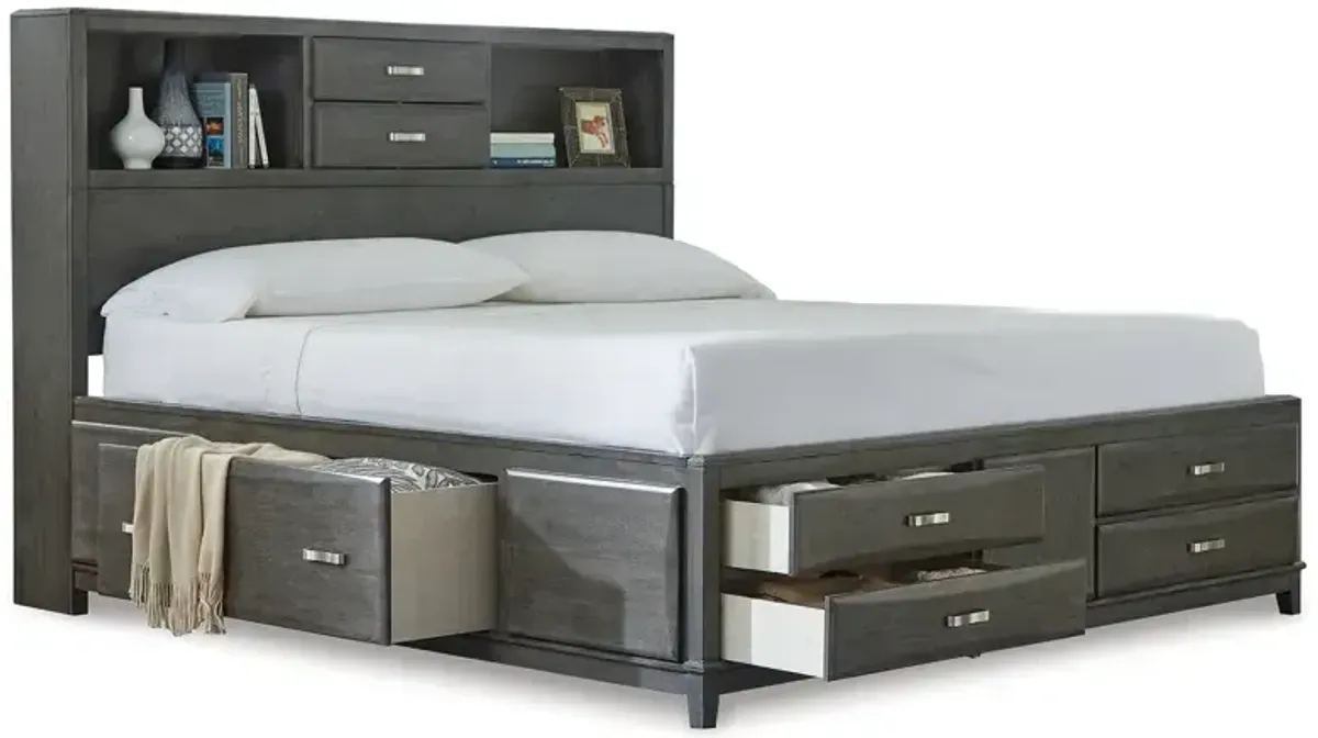 Caitbrook Queen Storage Bed, Dresser, Mirror, Chest and Nightstand