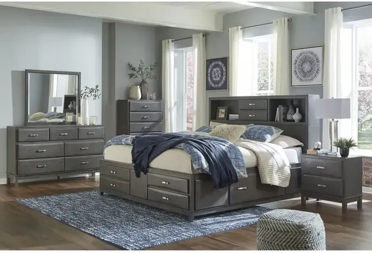 Caitbrook Queen Storage Bed, Dresser, Mirror, Chest and Nightstand