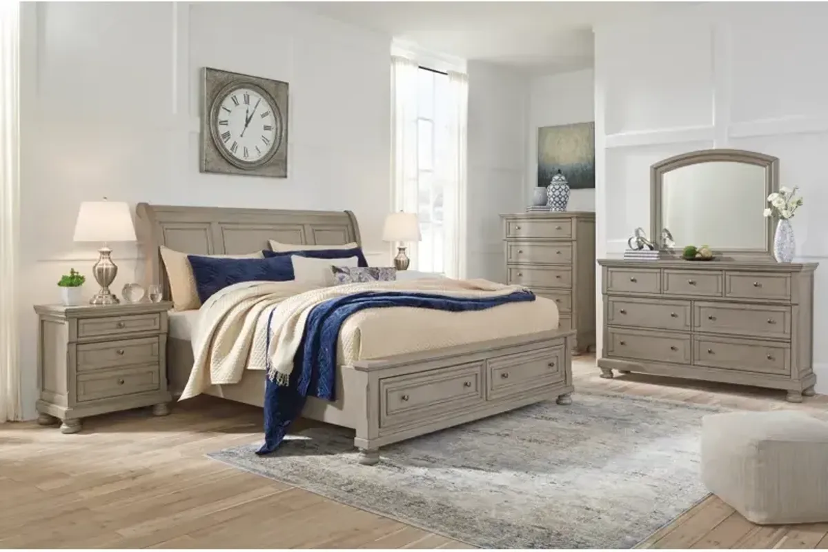 Lettner Queen Sleigh Bed with 2 Storage Drawers