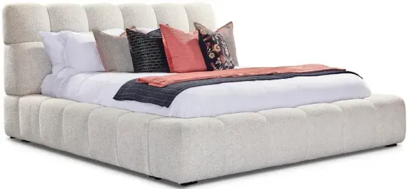 Escape Fluffy Upholstered Bed - River Rock