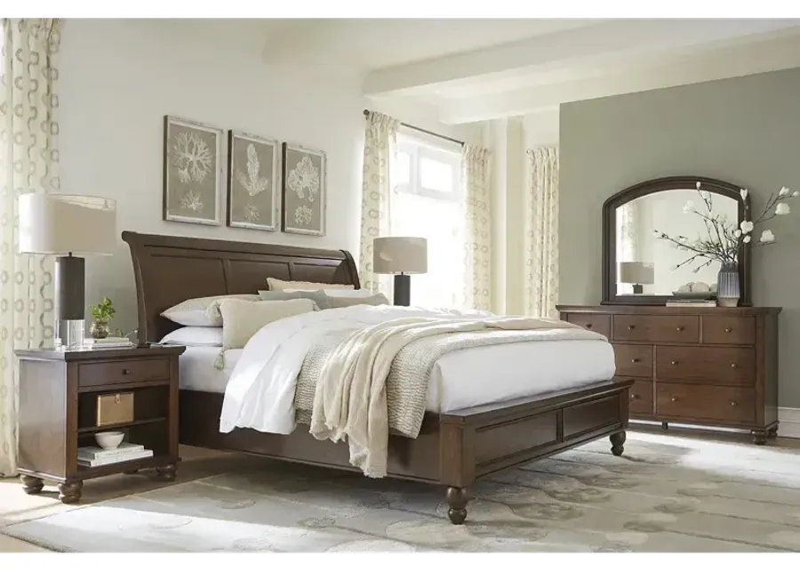 Cambridge King Sleigh Bed - Classic Cherry