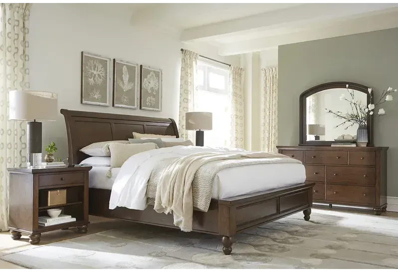 Cambridge King Sleigh Bed - Classic Cherry