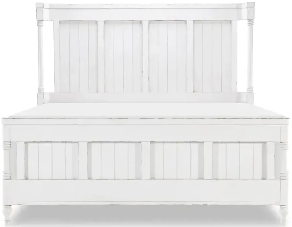 Vintage Market Shelter Queen Bed - Picket Fence