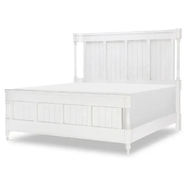 Vintage Market Shelter Queen Bed - Picket Fence