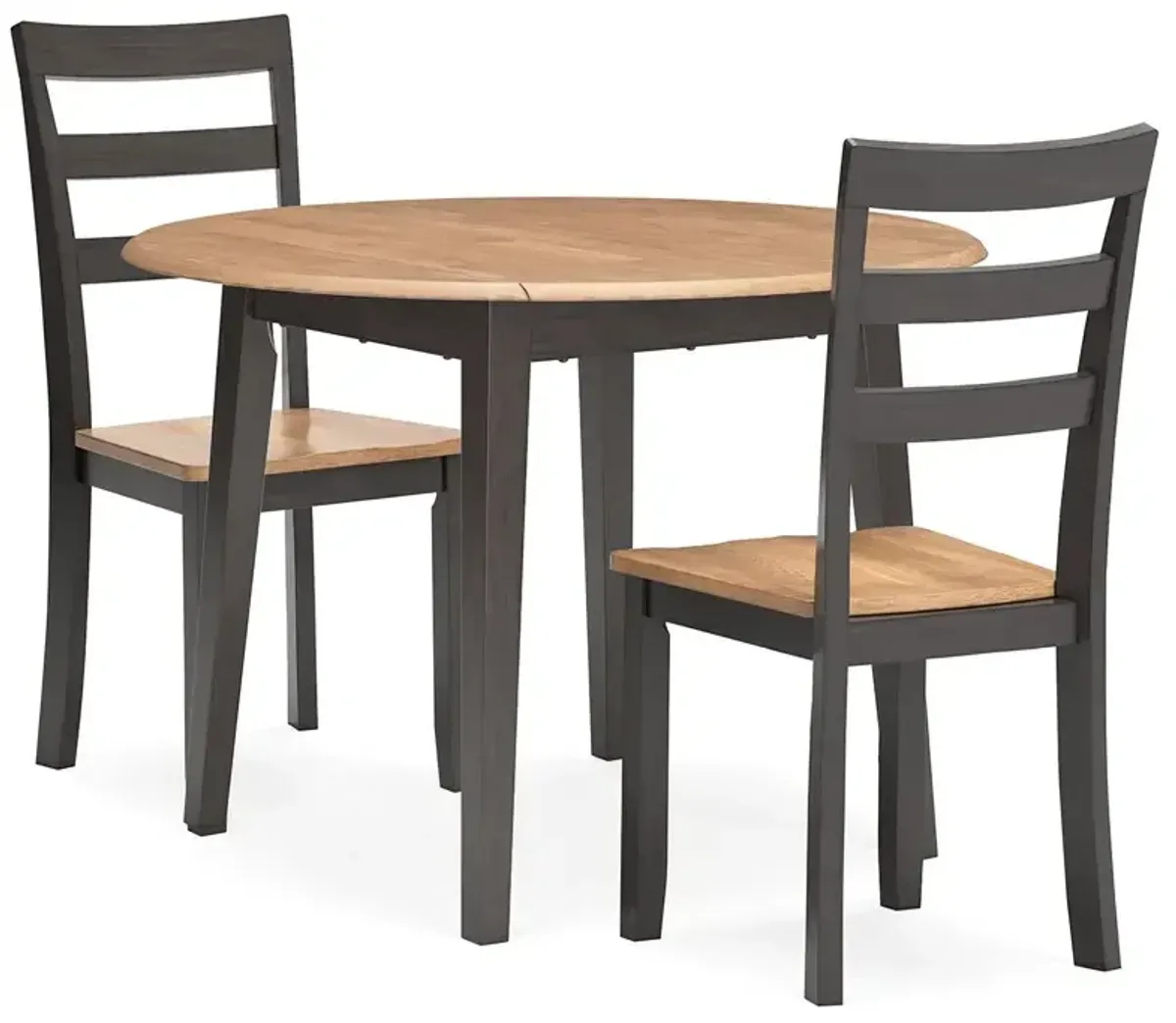 Gesthaven Dining Table and 2 Chairs - Natual/Brown