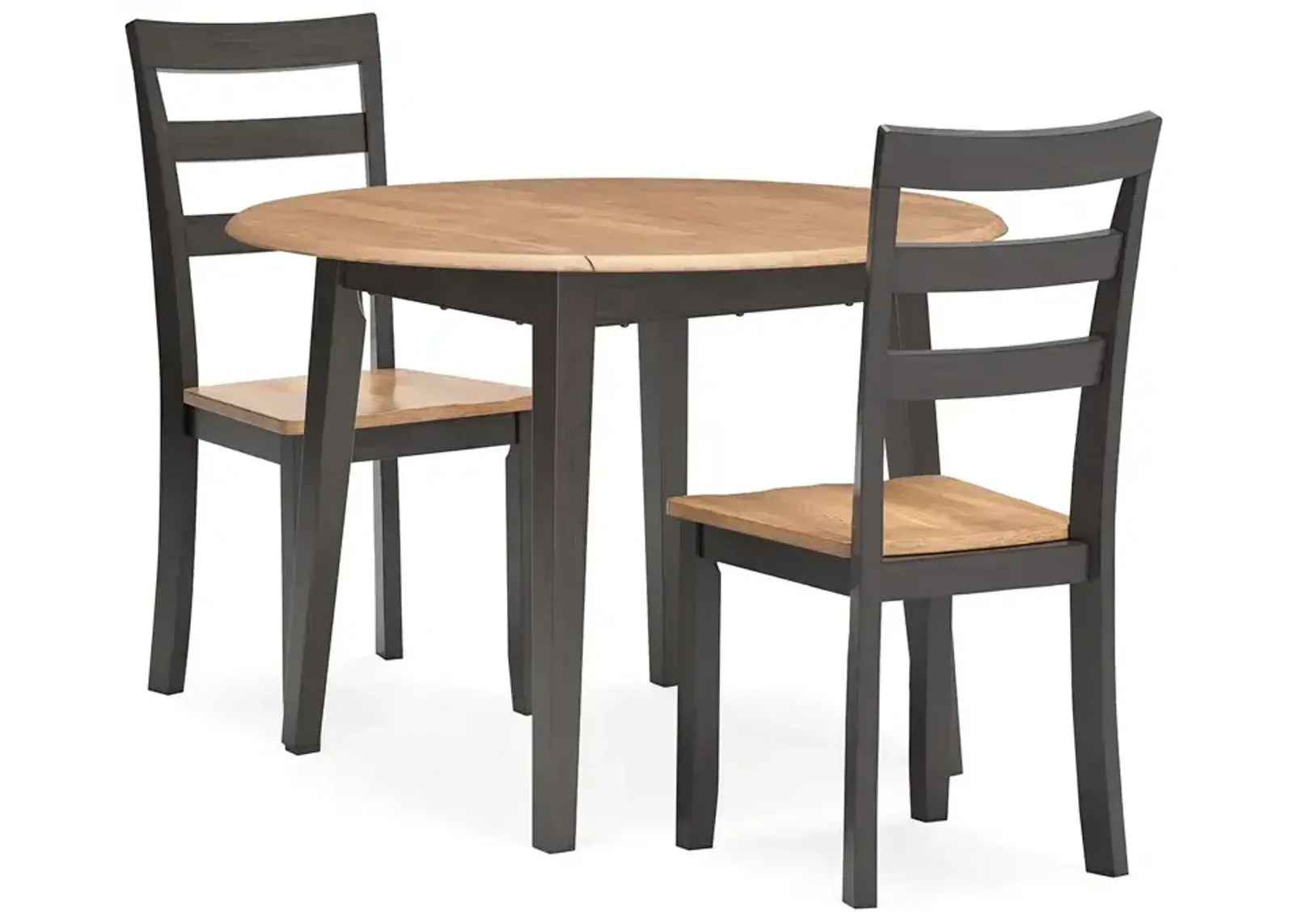 Gesthaven Dining Table and 2 Chairs - Natural/ Brown