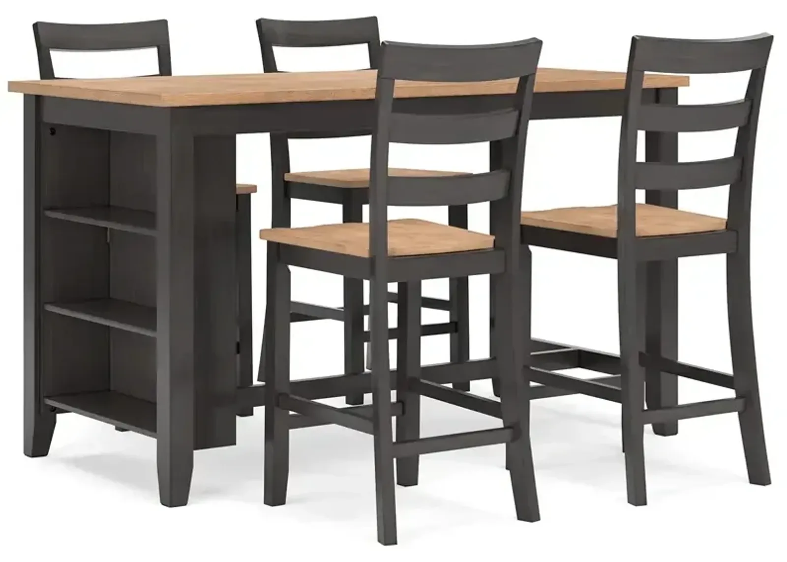 Gesthaven Counter Height Dining Table and 4 Barstools