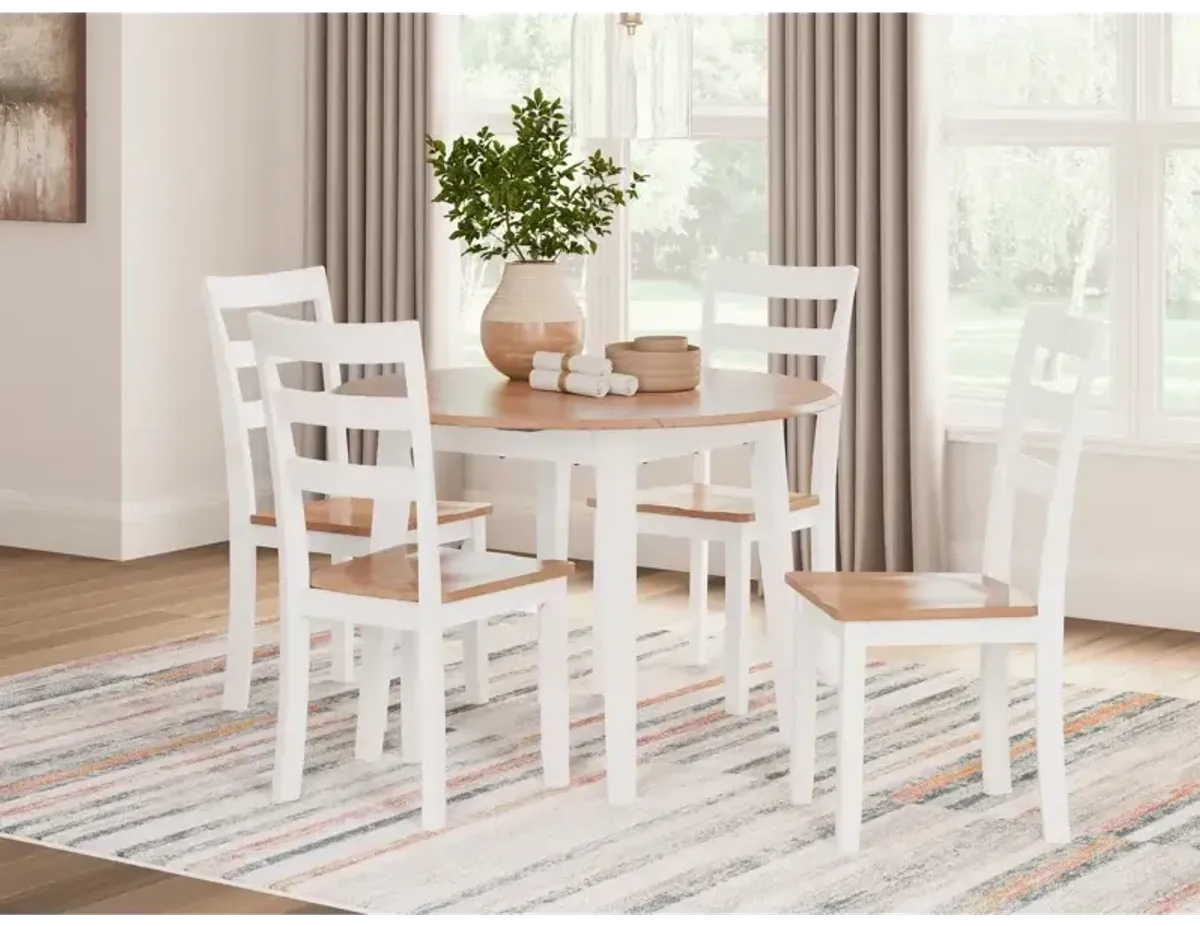 Gesthaven Dining Table and 2 Chairs - Natural/White