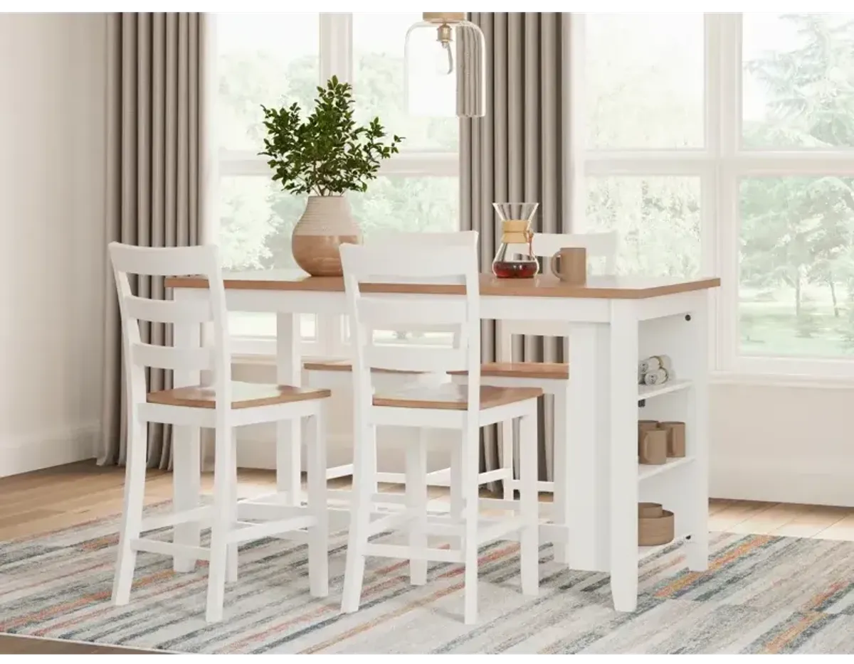 Gesthaven Counter Height Dining Table and 4 Barstools
