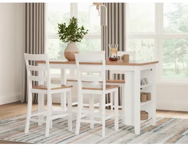Gesthaven Counter Height Dining Table and 4 Barstools