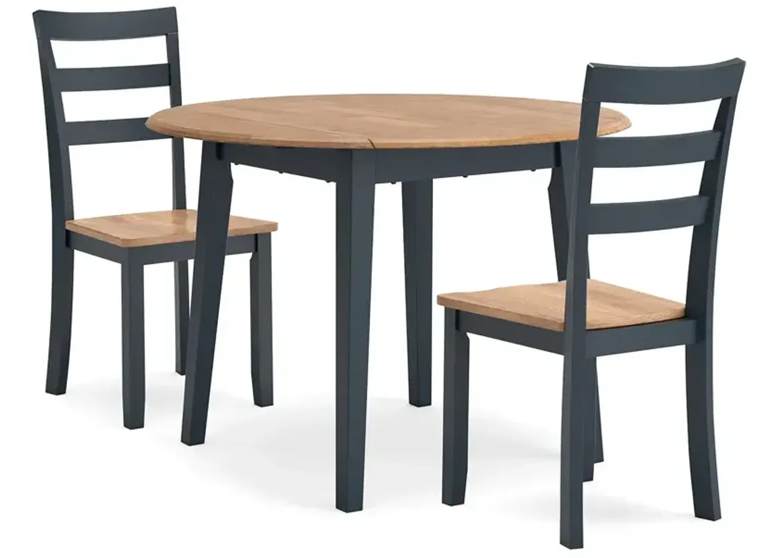 Gesthaven Dining Table and 2 Chairs - Natural/Blue