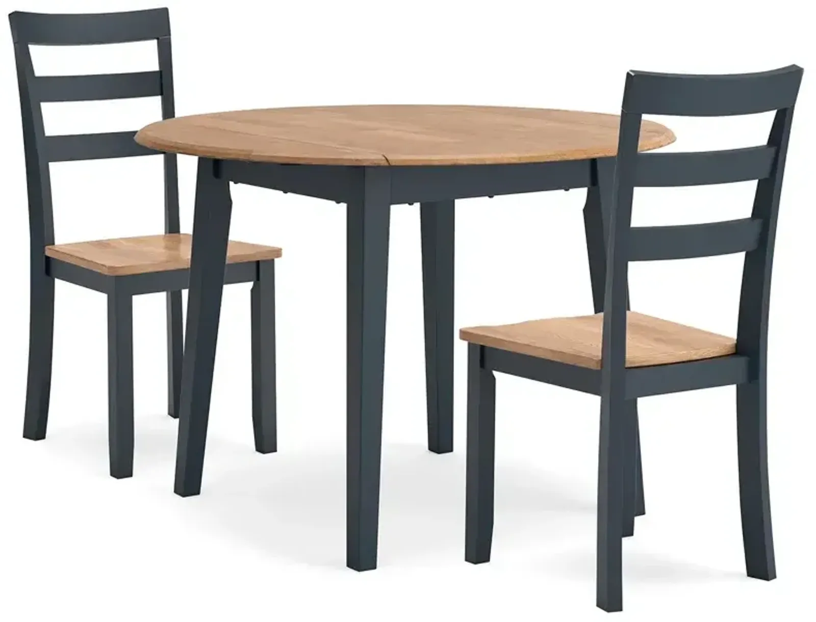 Gesthaven Dining Table and 2 Chairs - Natural/Blue