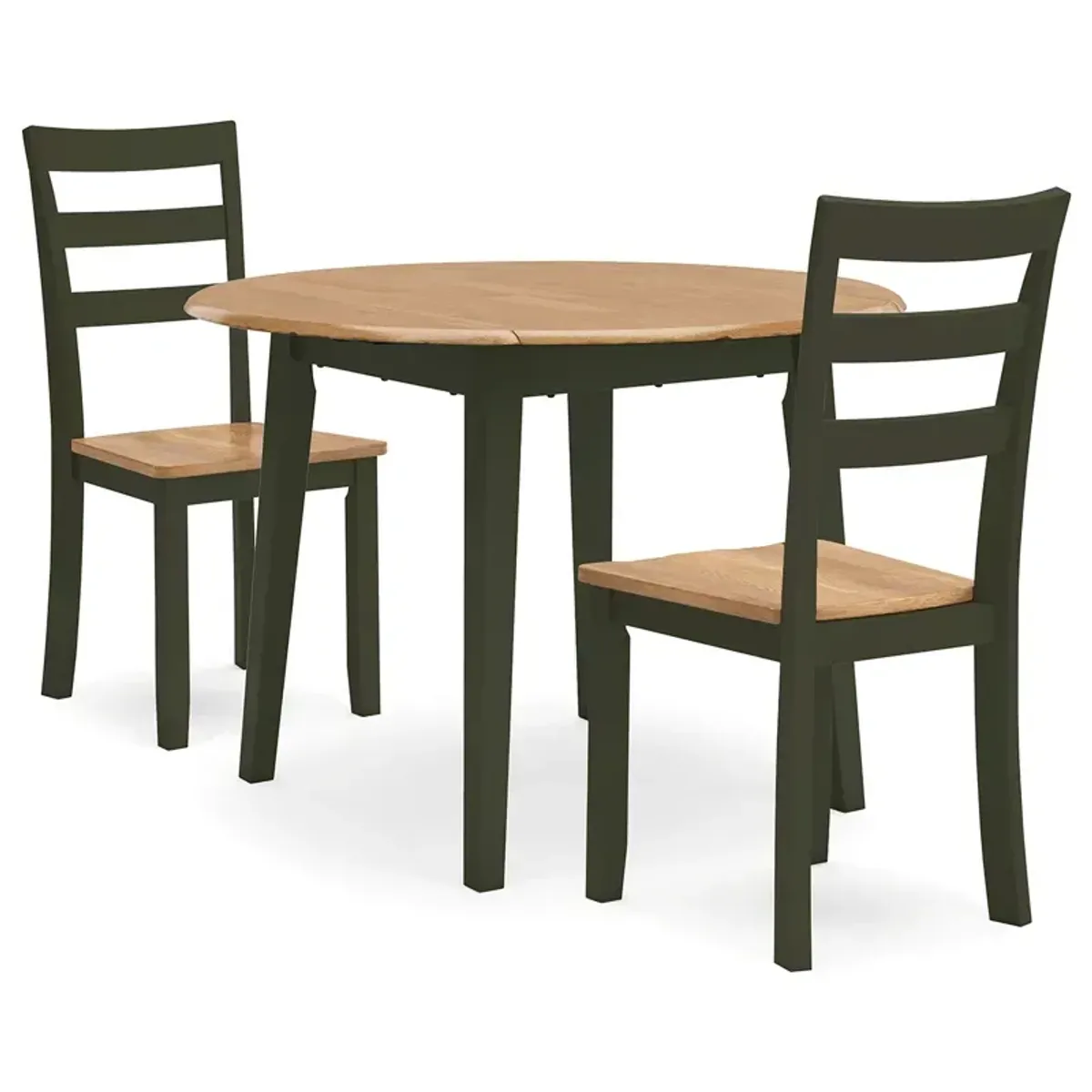 Gesthaven Dining Table and 2 Chairs - Natural/Green