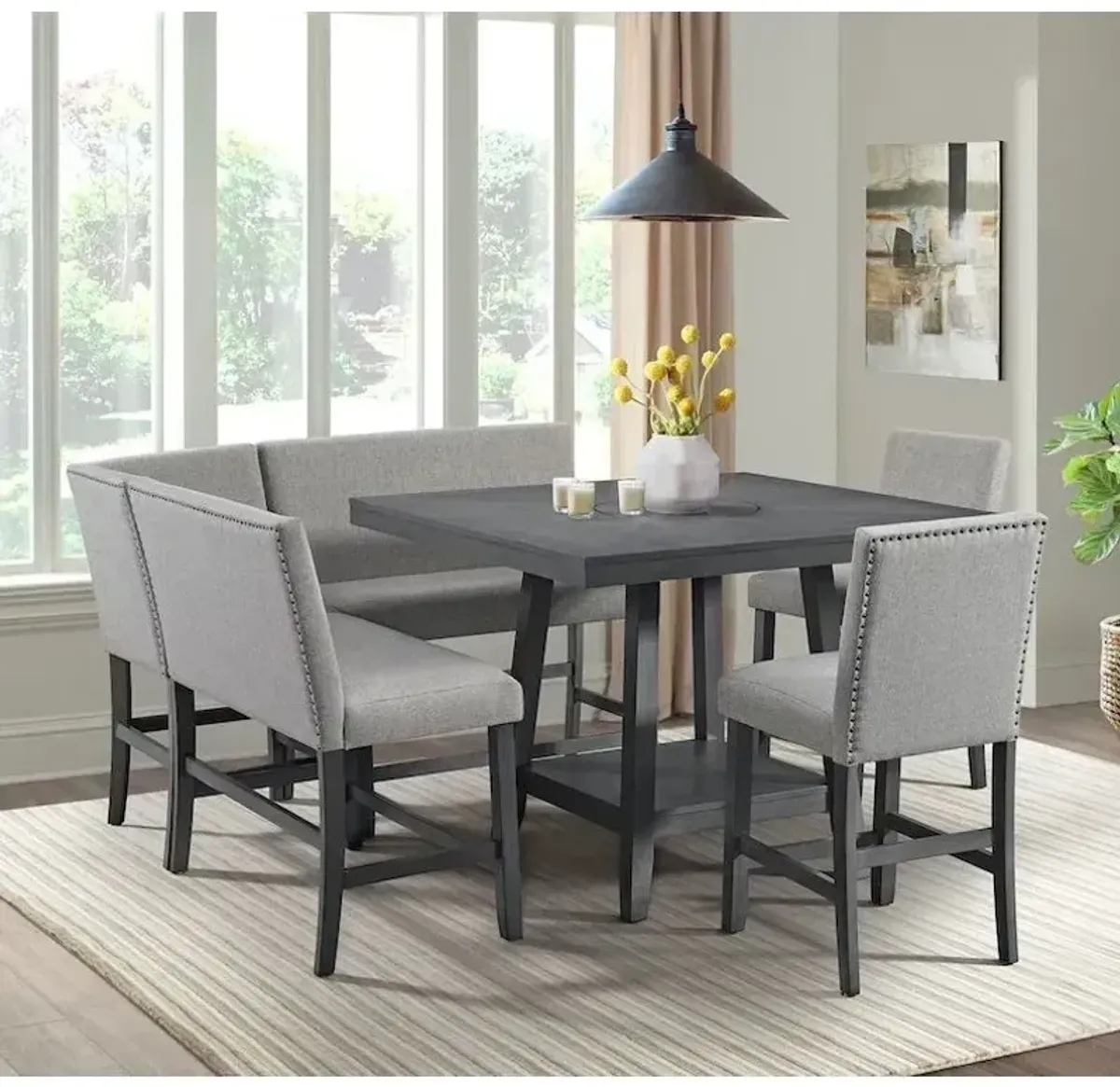 Seneca 6 PC Dining Set - Grey