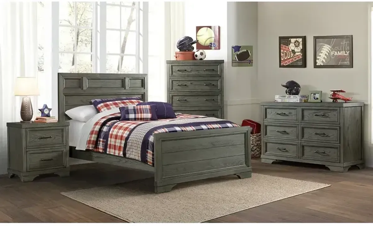 Foundry Full Bed - Brushed Pewter