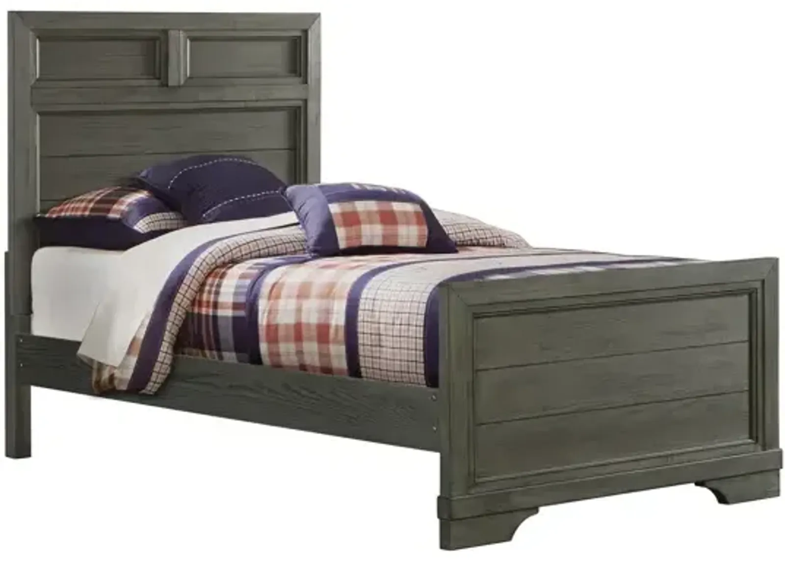 Foundry Twin Bed - Brushed Pewter