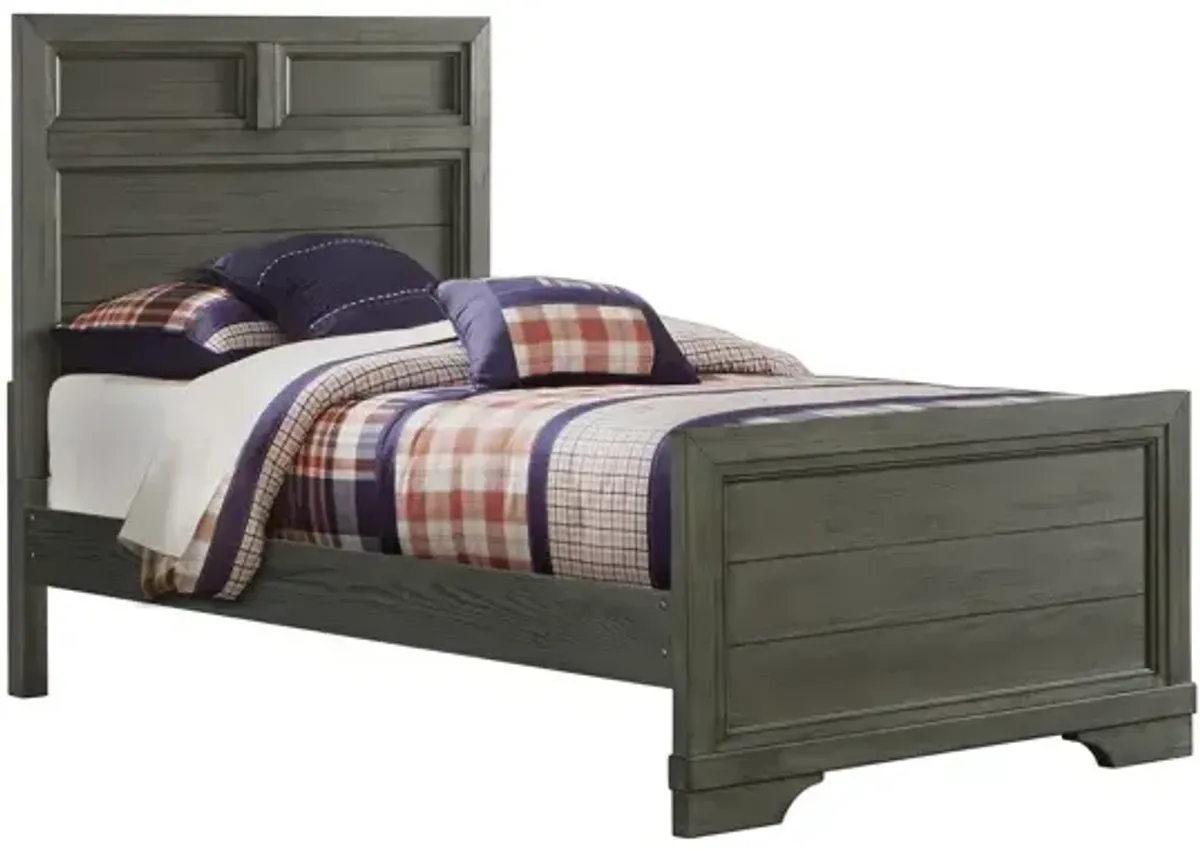 Foundry Twin Bed - Brushed Pewter