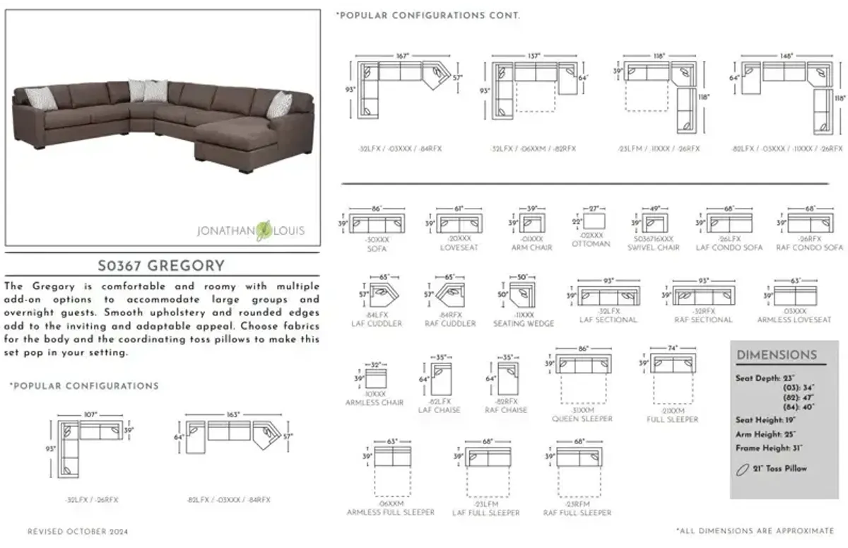 Gregory 3 PC Sectional