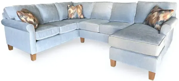 Posh Blue 3 Piece Sectional