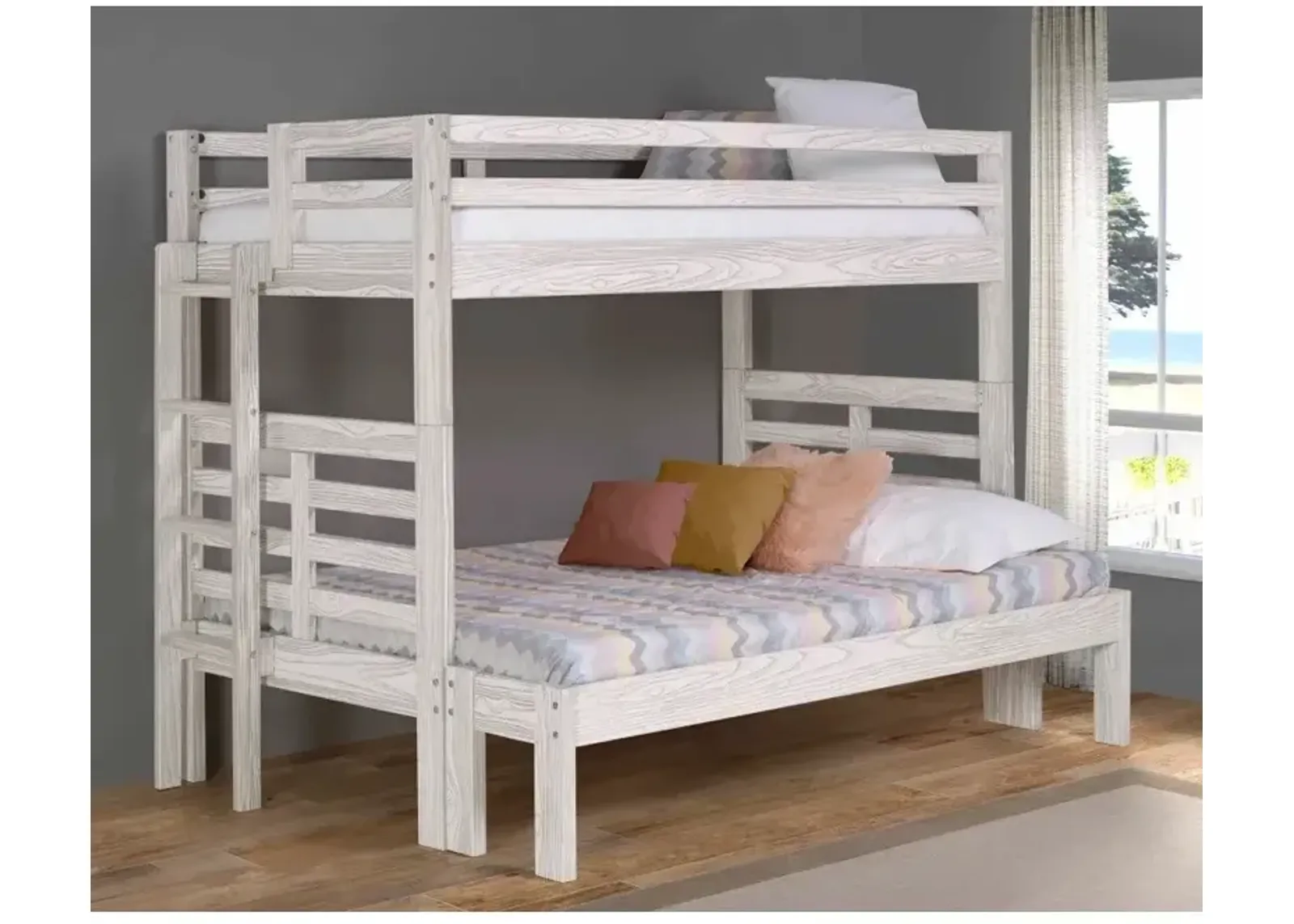 Manchester Full Bunk Bed with Ladder - Birch