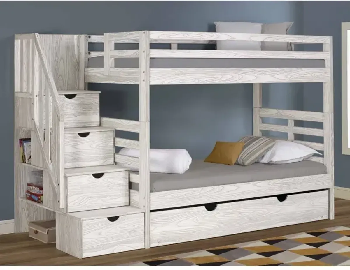 Manchester Bunk Bed with Staircase - Birch