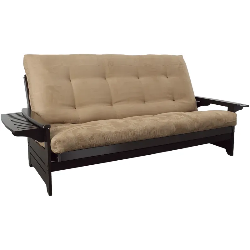 Phoenix Espresso Full Futon w/Cushion - Peats Suede