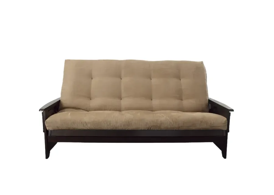 Phoenix Espresso Full Futon w/Cushion - Peats Suede