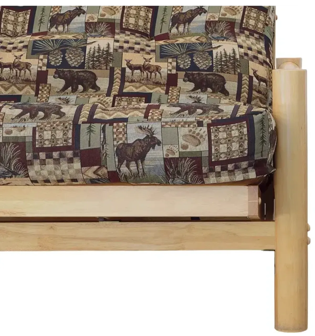 Natural Lodge Full Futon w/Cushion - Peters Cabin