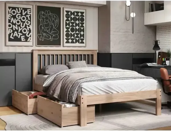 Mirage Platform Bed - Sandstone