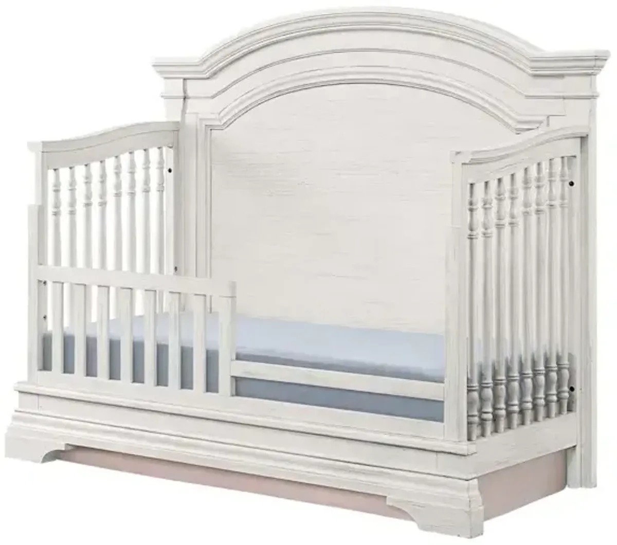 Olivia Arch Top 4-in-1 Convertible Crib - Brushed White