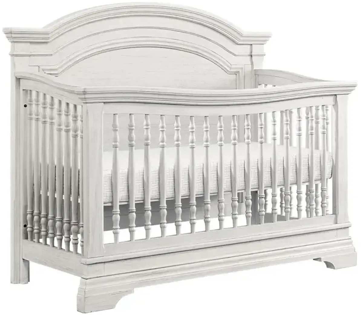 Olivia Arch Top 4-in-1 Convertible Crib - Brushed White